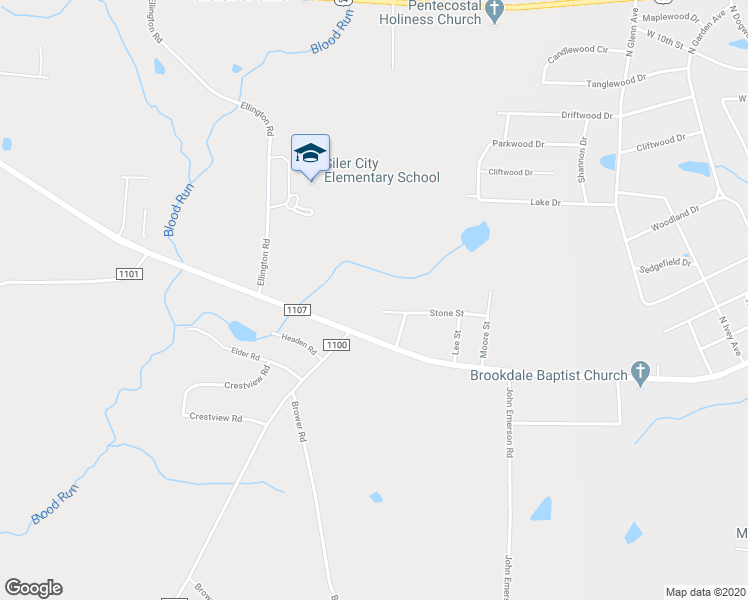 map of restaurants, bars, coffee shops, grocery stores, and more near 1838 West 3rd Street in Siler City