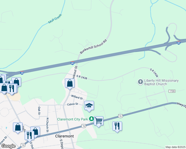 map of restaurants, bars, coffee shops, grocery stores, and more near 3451 Centennial Boulevard in Claremont