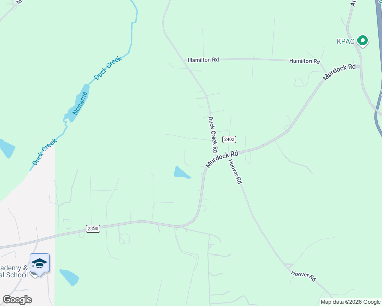 map of restaurants, bars, coffee shops, grocery stores, and more near 374 Duck Creek Road in Troutman