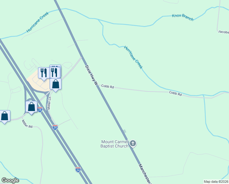 map of restaurants, bars, coffee shops, grocery stores, and more near 7141 Cobb Road in Christiana