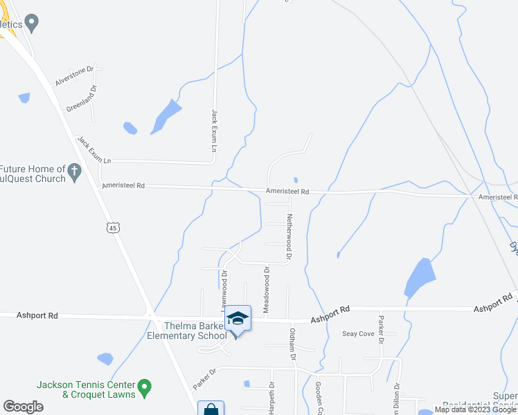 map of restaurants, bars, coffee shops, grocery stores, and more near 41 Gumwood Cove in Jackson