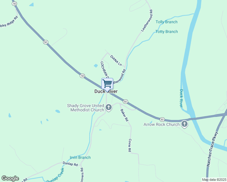 map of restaurants, bars, coffee shops, grocery stores, and more near 4293 Tennessee 50 in Williamsport
