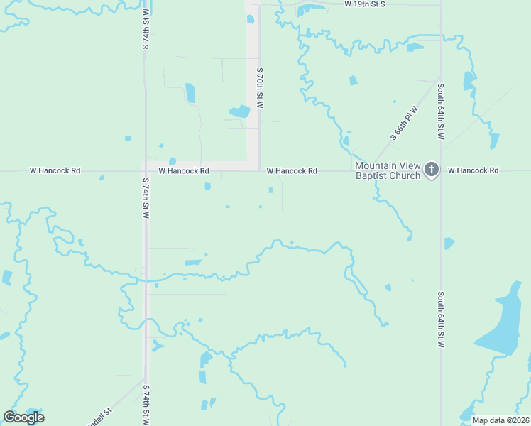 map of restaurants, bars, coffee shops, grocery stores, and more near 6971 West Hancock Road in Muskogee