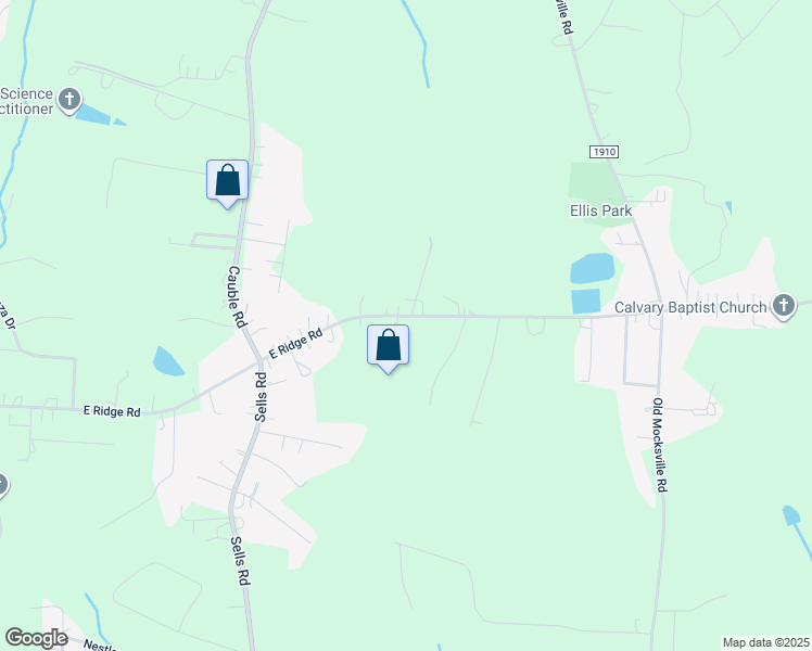 map of restaurants, bars, coffee shops, grocery stores, and more near 1455 East Ridge Road in Salisbury