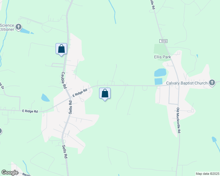 map of restaurants, bars, coffee shops, grocery stores, and more near 1455 East Ridge Road in Salisbury