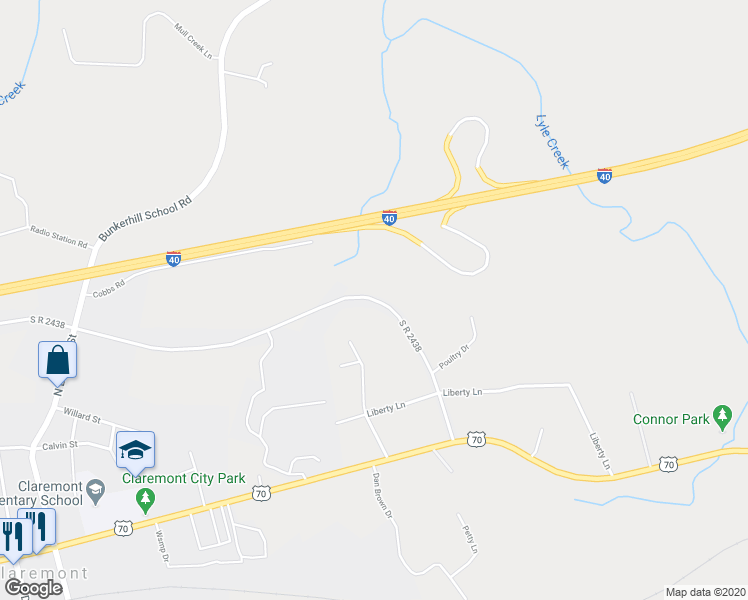 map of restaurants, bars, coffee shops, grocery stores, and more near 3871 Centennial Boulevard in Claremont