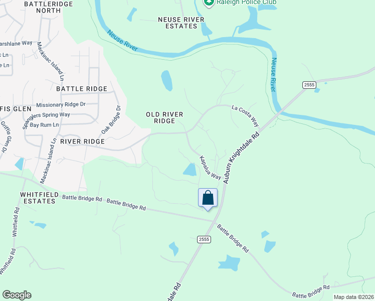 map of restaurants, bars, coffee shops, grocery stores, and more near 3616 Kapalua Way in Raleigh