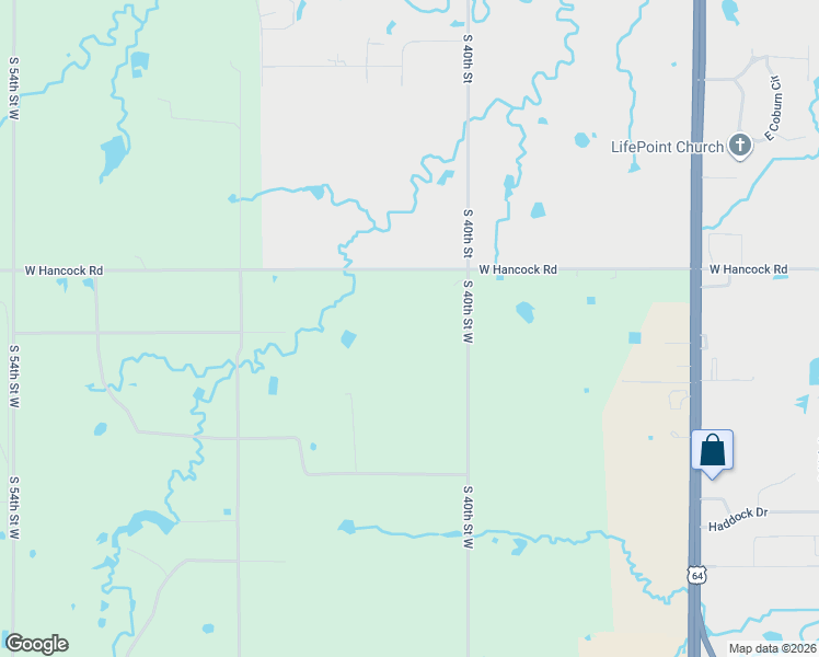 map of restaurants, bars, coffee shops, grocery stores, and more near 2301 South 40th Street in Muskogee