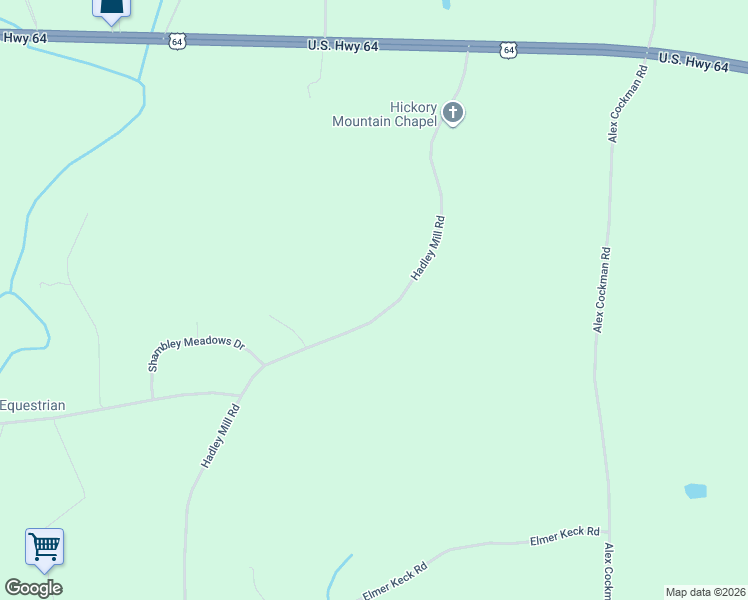 map of restaurants, bars, coffee shops, grocery stores, and more near 710 Hadley Mill Road in Pittsboro