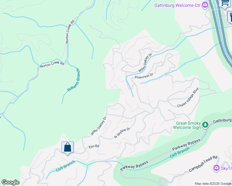 map of restaurants, bars, coffee shops, grocery stores, and more near 793 Chestnut Drive in Gatlinburg