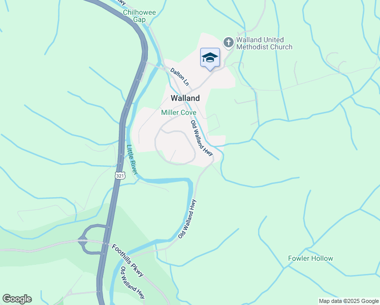 map of restaurants, bars, coffee shops, grocery stores, and more near 231 East Leatherwood Drive in Walland