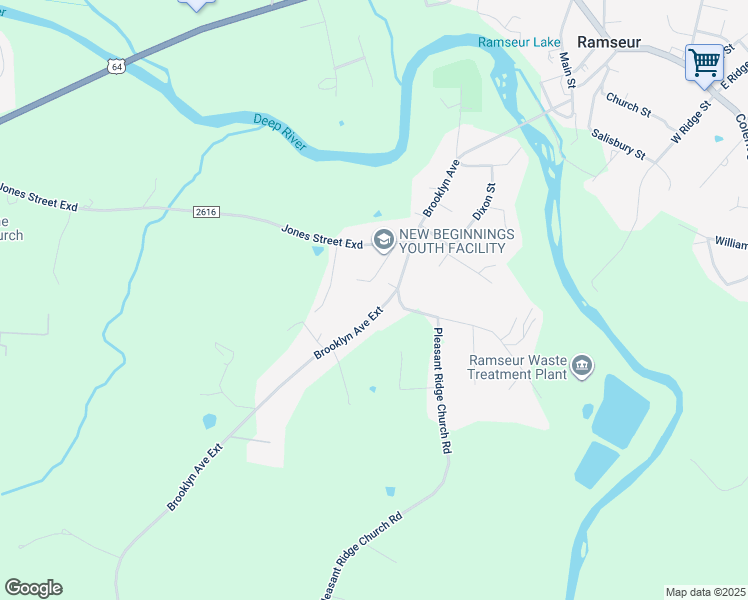 map of restaurants, bars, coffee shops, grocery stores, and more near 4528 Roundleaf Road in Ramseur