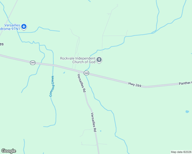 map of restaurants, bars, coffee shops, grocery stores, and more near 9672-9712 Panther Creek Road in Rutherford