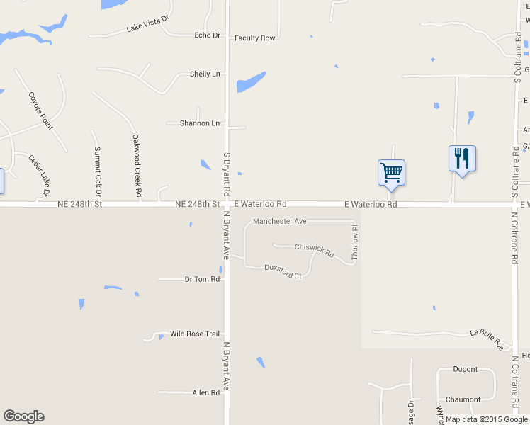 map of restaurants, bars, coffee shops, grocery stores, and more near 1709 Manchester Avenue in Edmond