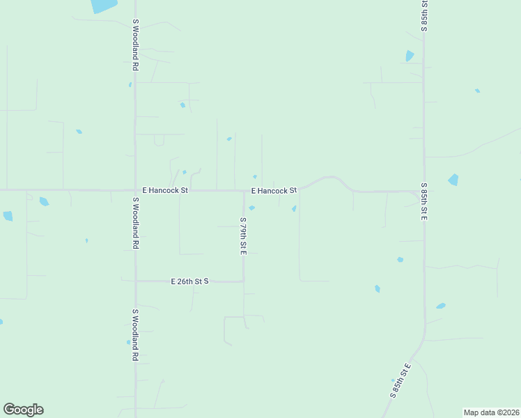 map of restaurants, bars, coffee shops, grocery stores, and more near 7972 East Hancock Street in Muskogee