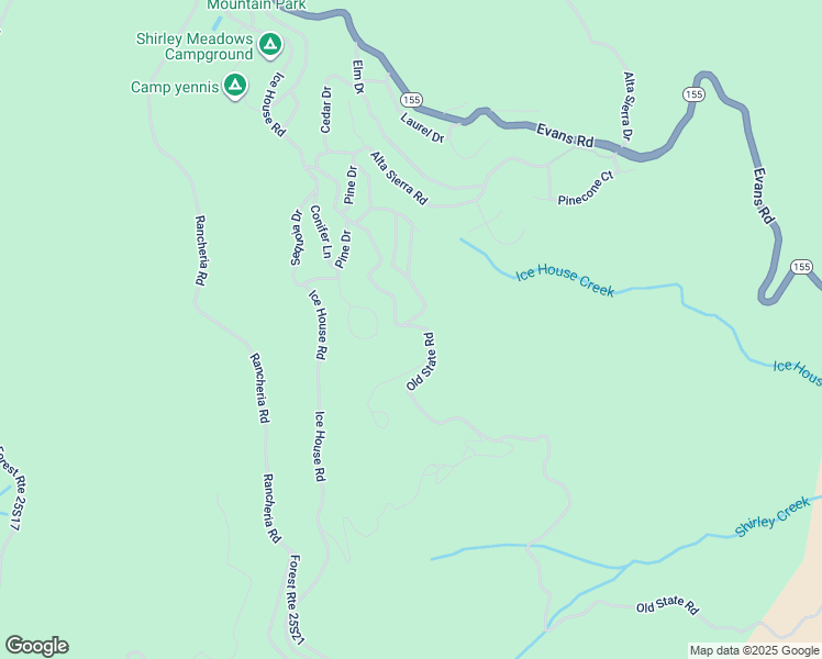 map of restaurants, bars, coffee shops, grocery stores, and more near 8415 Old State Road in Wofford Heights