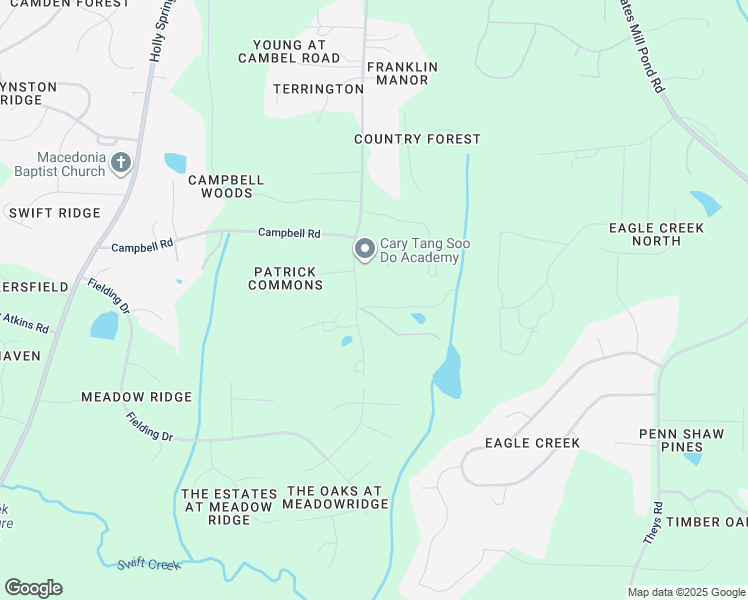 map of restaurants, bars, coffee shops, grocery stores, and more near 3717 Koomen Lane in Raleigh
