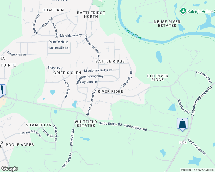 map of restaurants, bars, coffee shops, grocery stores, and more near 7141 Orchard Knob Drive in Raleigh