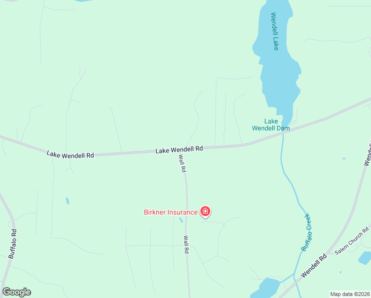 map of restaurants, bars, coffee shops, grocery stores, and more near 1656 Lake Wendell Road in Wendell