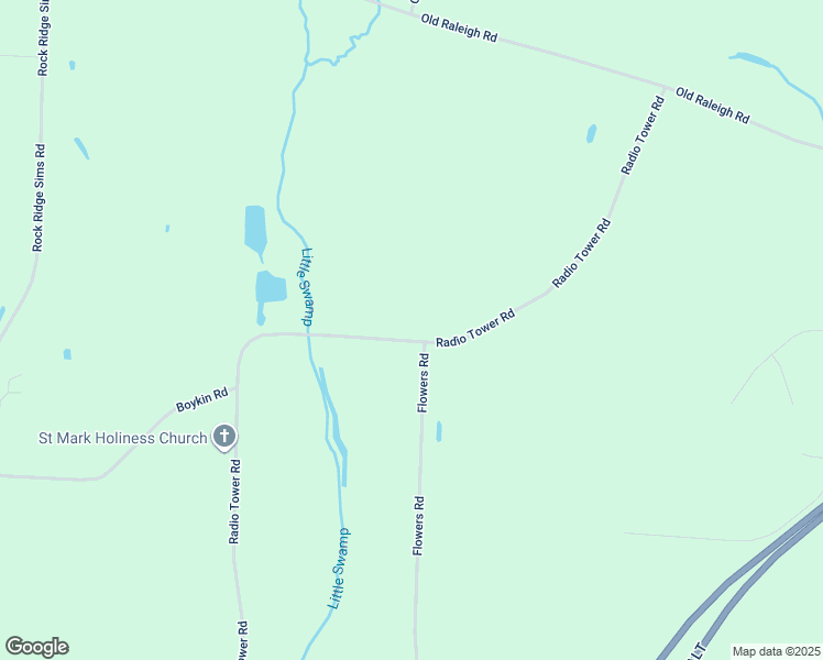 map of restaurants, bars, coffee shops, grocery stores, and more near 6112 Radio Tower Road in Wilson