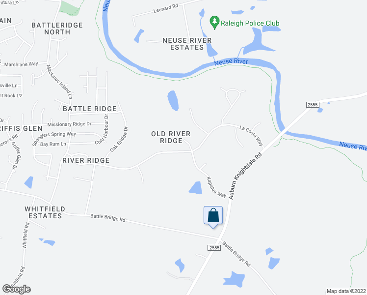 map of restaurants, bars, coffee shops, grocery stores, and more near 3512 Kapalua Way in Raleigh