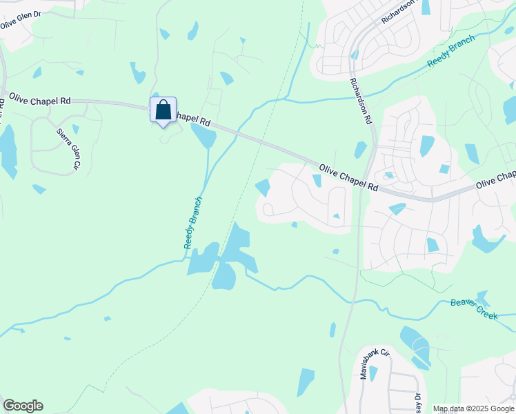 map of restaurants, bars, coffee shops, grocery stores, and more near 3137 Beechcroft Lane in Apex