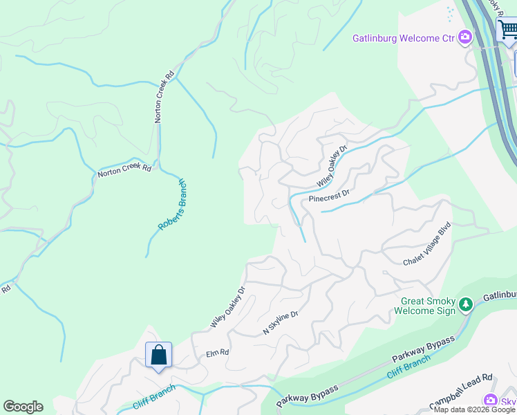 map of restaurants, bars, coffee shops, grocery stores, and more near 844 Chestnut Drive in Gatlinburg
