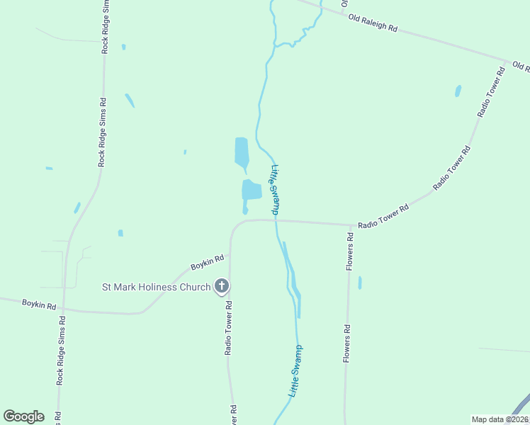 map of restaurants, bars, coffee shops, grocery stores, and more near 6208 Radio Tower Road in Wilson