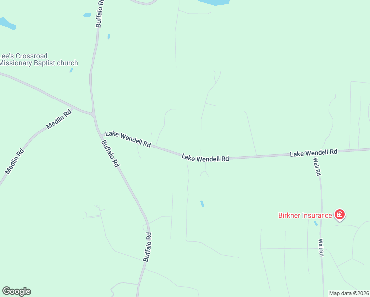 map of restaurants, bars, coffee shops, grocery stores, and more near 1205 Lake Wendell Road in Wendell