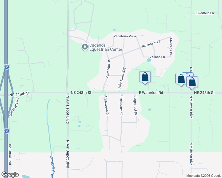 map of restaurants, bars, coffee shops, grocery stores, and more near 1960 Segovia Circle in Edmond
