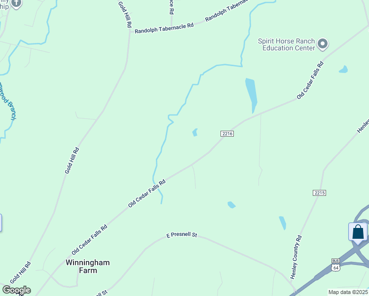 map of restaurants, bars, coffee shops, grocery stores, and more near 2267 Old Cedar Falls Road in Asheboro