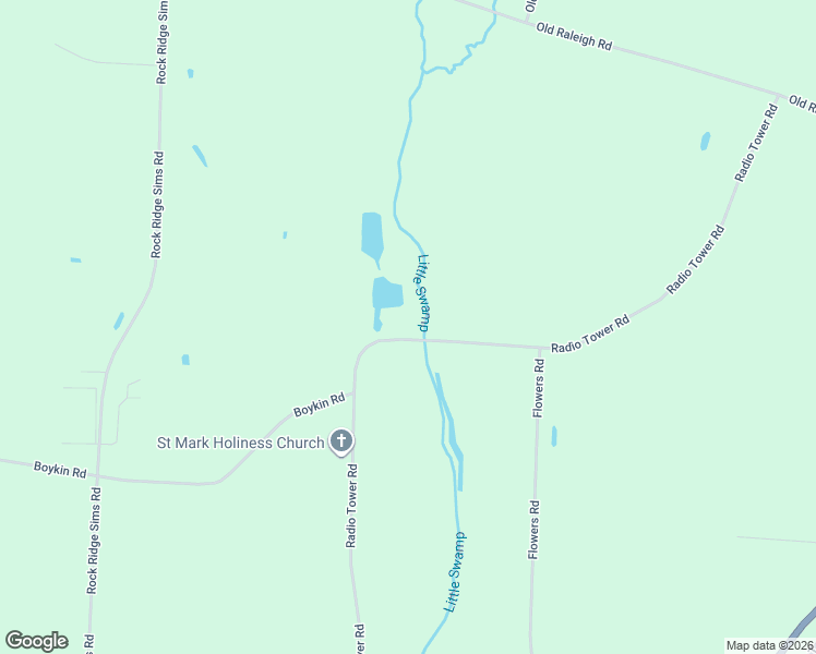 map of restaurants, bars, coffee shops, grocery stores, and more near 6208 Radio Tower Road in Wilson