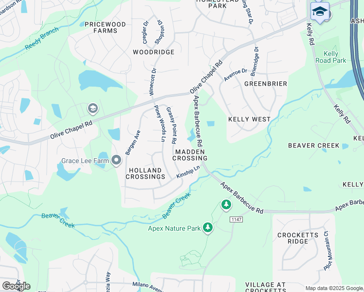 map of restaurants, bars, coffee shops, grocery stores, and more near 1500 Piazzo Court in Apex