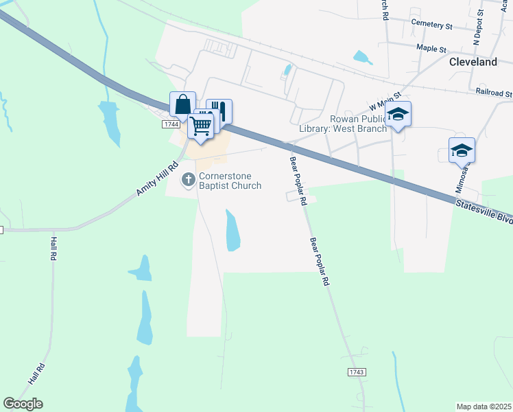 map of restaurants, bars, coffee shops, grocery stores, and more near 100 Transport Drive in Cleveland