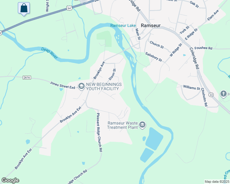 map of restaurants, bars, coffee shops, grocery stores, and more near 2402 Taylor Court in Ramseur
