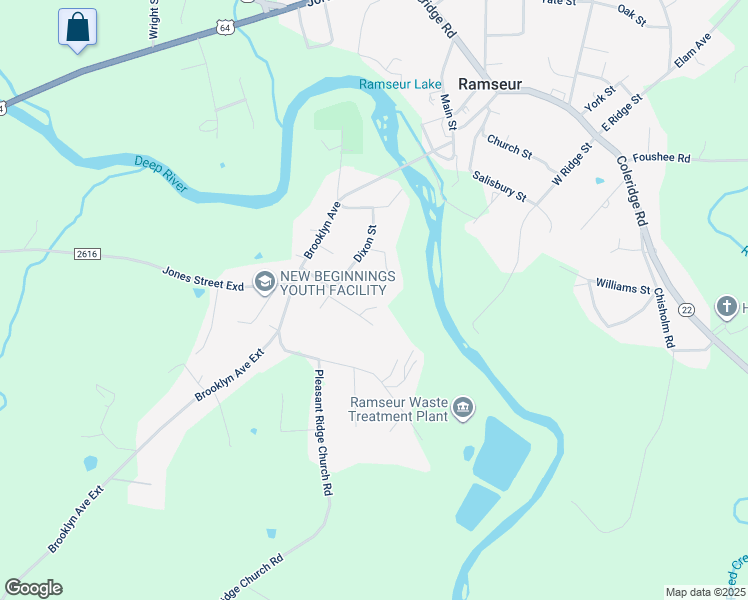 map of restaurants, bars, coffee shops, grocery stores, and more near 2402 Taylor Court in Ramseur