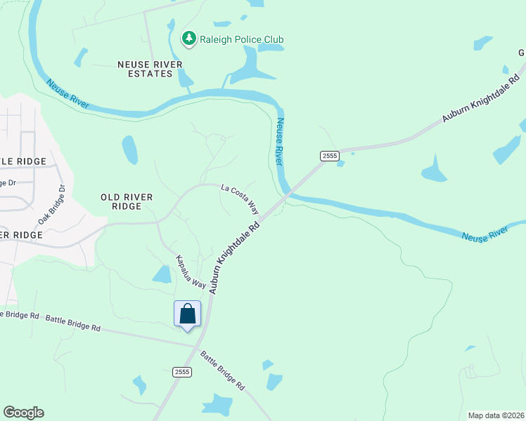 map of restaurants, bars, coffee shops, grocery stores, and more near 3821 La Costa Way in Raleigh