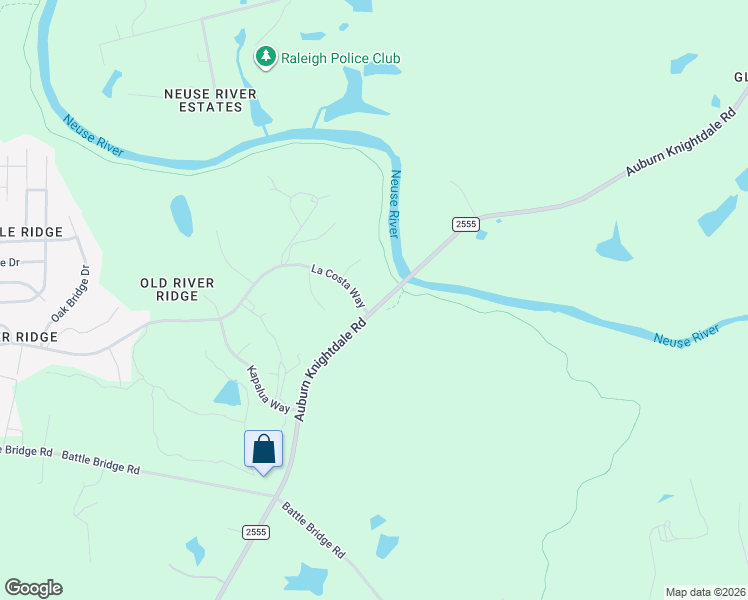 map of restaurants, bars, coffee shops, grocery stores, and more near 3821 La Costa Way in Raleigh