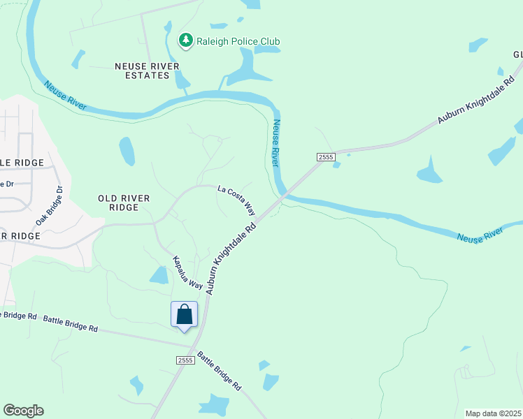 map of restaurants, bars, coffee shops, grocery stores, and more near 3821 La Costa Way in Raleigh