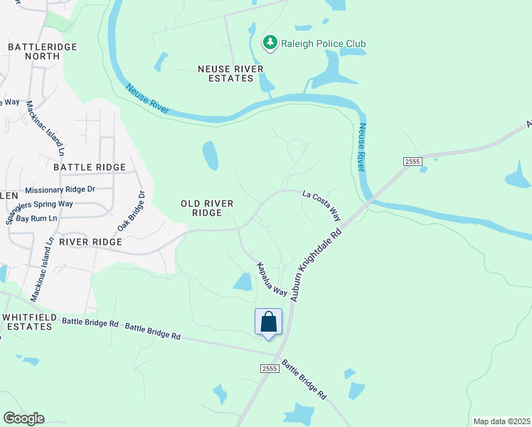 map of restaurants, bars, coffee shops, grocery stores, and more near 3540 La Costa Way in Raleigh