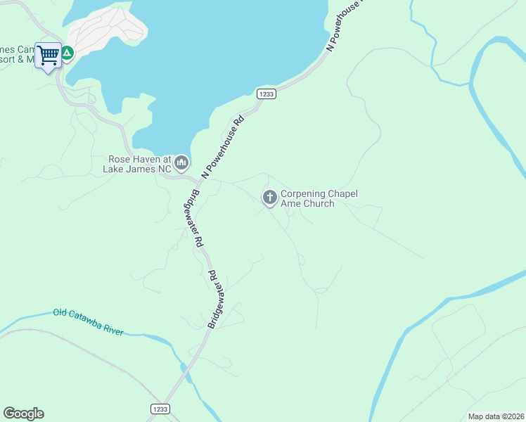 map of restaurants, bars, coffee shops, grocery stores, and more near 2960 Corpening Chapel Road in Morganton