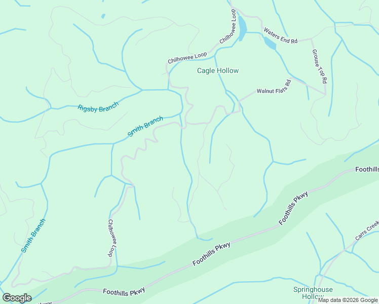 map of restaurants, bars, coffee shops, grocery stores, and more near 1621 Walnut Flats Road in Walland