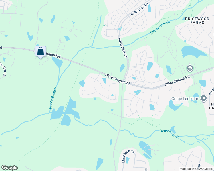 map of restaurants, bars, coffee shops, grocery stores, and more near 1504 Bicknor Dr in Apex
