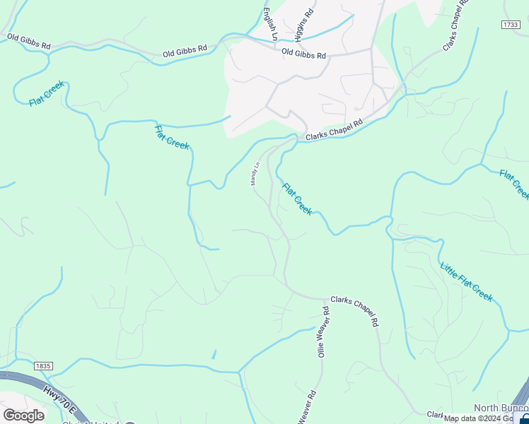 map of restaurants, bars, coffee shops, grocery stores, and more near 380 Clarks Chapel Road in Weaverville