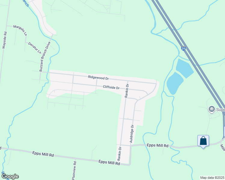 map of restaurants, bars, coffee shops, grocery stores, and more near 2919 Cliffside Drive in Christiana