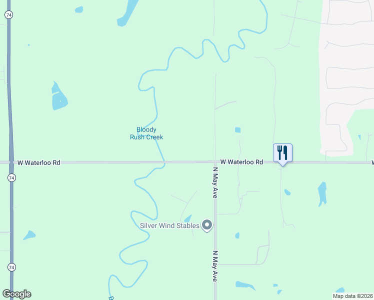 map of restaurants, bars, coffee shops, grocery stores, and more near 8683 Azalea Street in Edmond