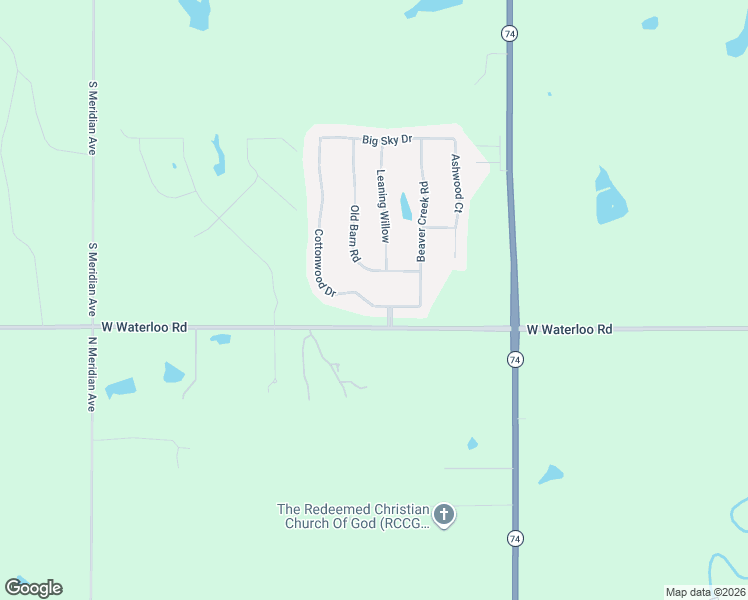 map of restaurants, bars, coffee shops, grocery stores, and more near 14728 Cottonwood Drive in Guthrie