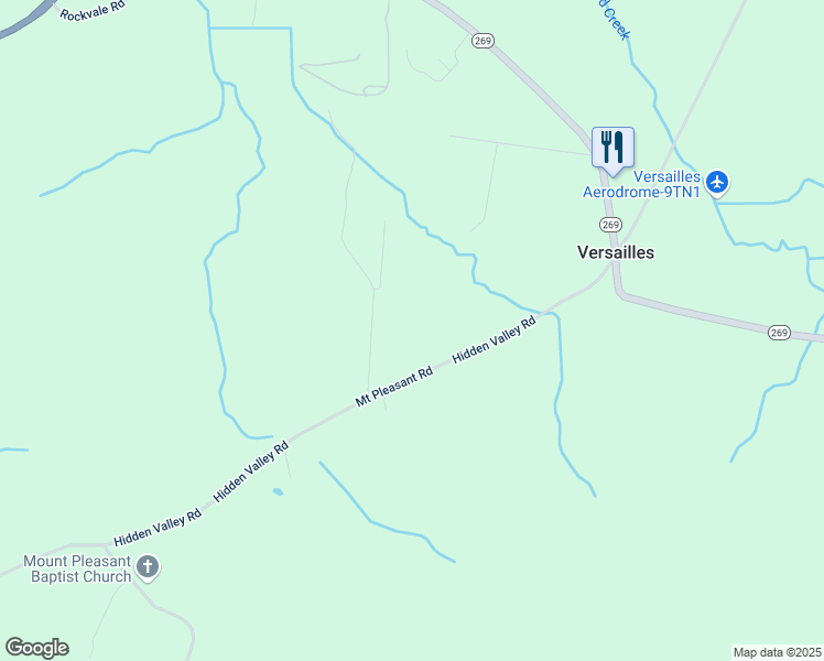 map of restaurants, bars, coffee shops, grocery stores, and more near 11710 Mount Pleasant Road in Rockvale