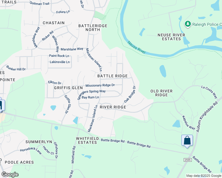 map of restaurants, bars, coffee shops, grocery stores, and more near 7121 Spanglers Spring Way in Raleigh