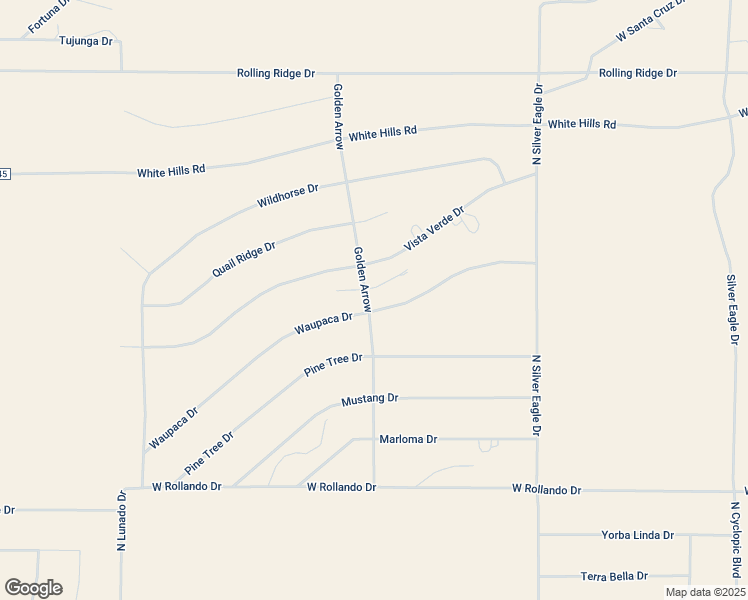 map of restaurants, bars, coffee shops, grocery stores, and more near 20740 Golden Arrow in White Hills